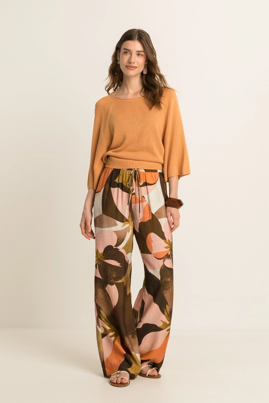 Wijde broek met print