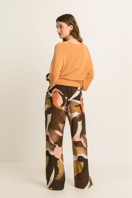 Wijde broek met print