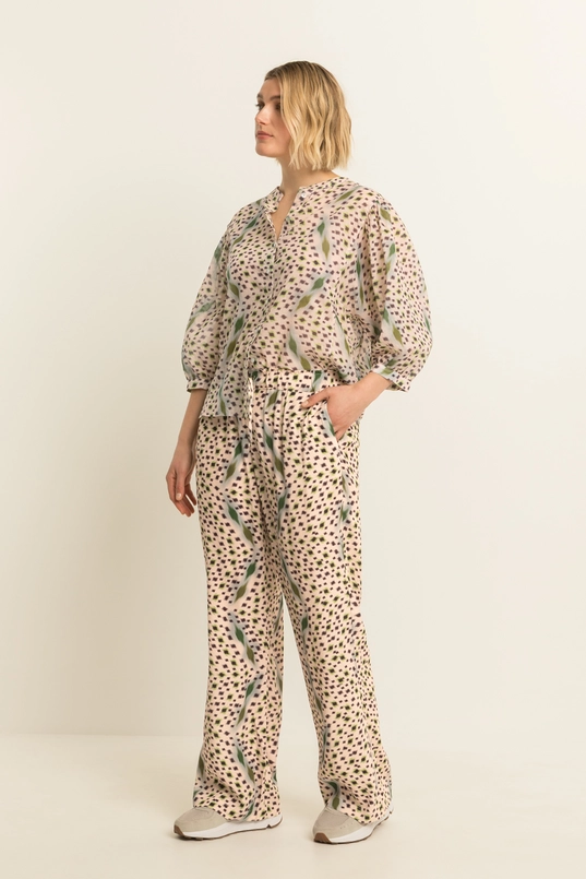 Wijde broek met print