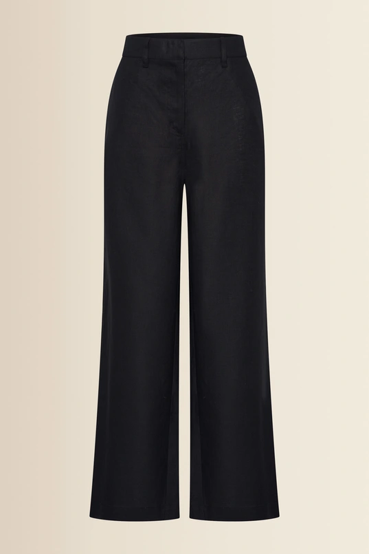 Wijde linnen broek