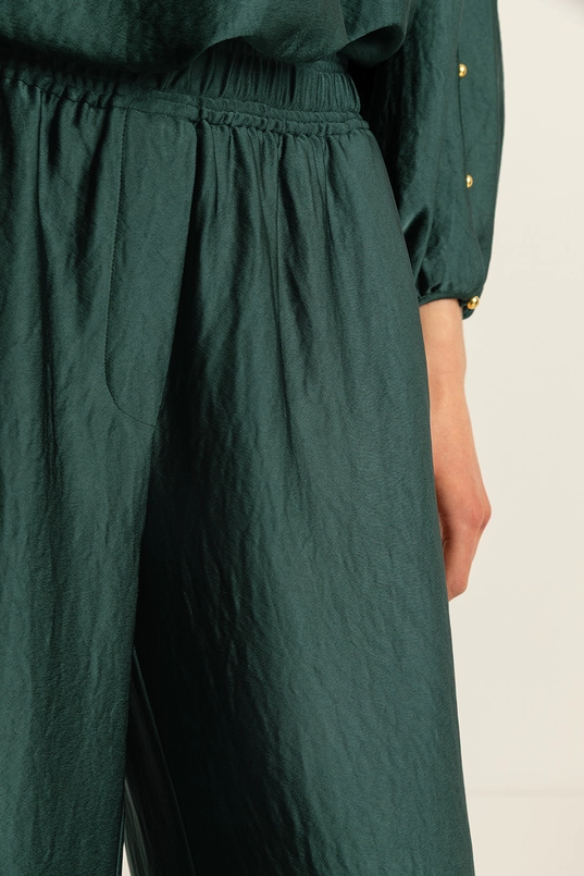 Wijde satijnen broek