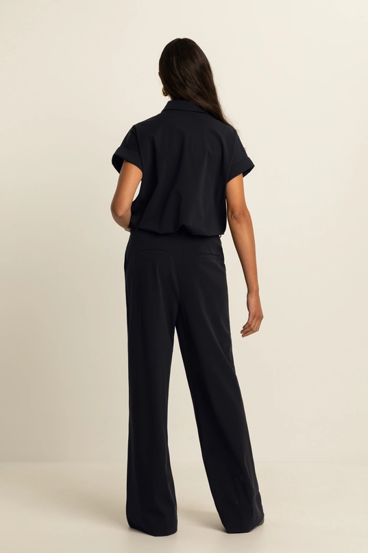 Wijde travelbroek met ceintuur