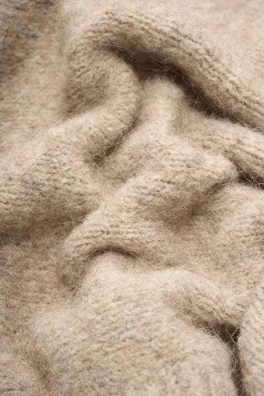 Wol-mix vest met V-hals