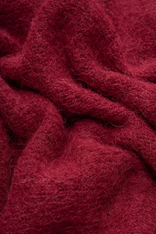 Wol-mix vest met V-hals