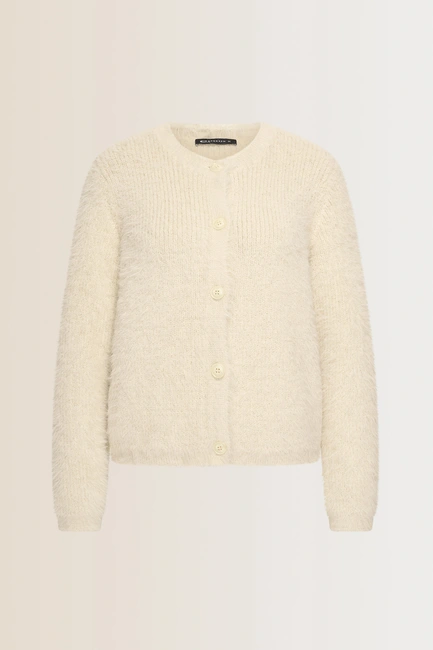 Zacht vest met knoopsluiting