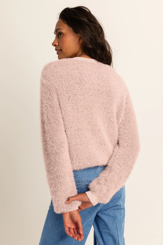 Zacht vest met knoopsluiting