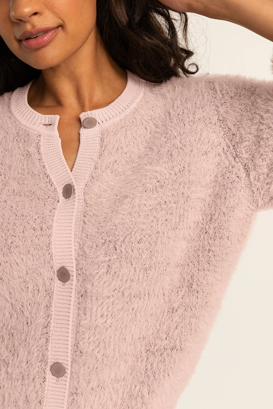 Zacht vest met knoopsluiting