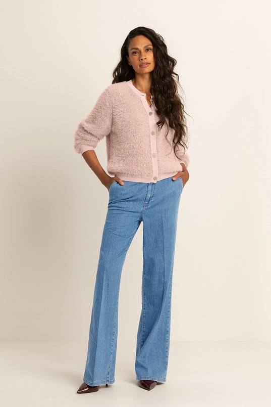 Zacht vest met knoopsluiting