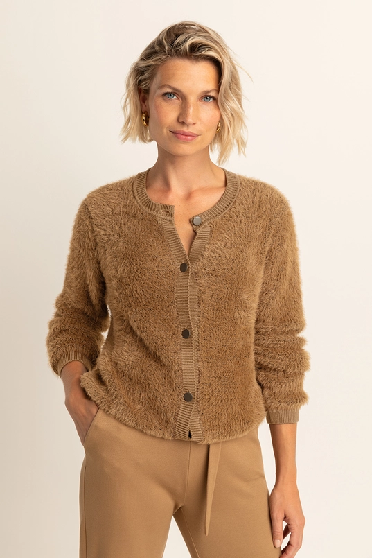 Zacht vest met knoopsluiting