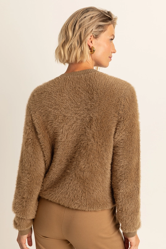 Zacht vest met knoopsluiting