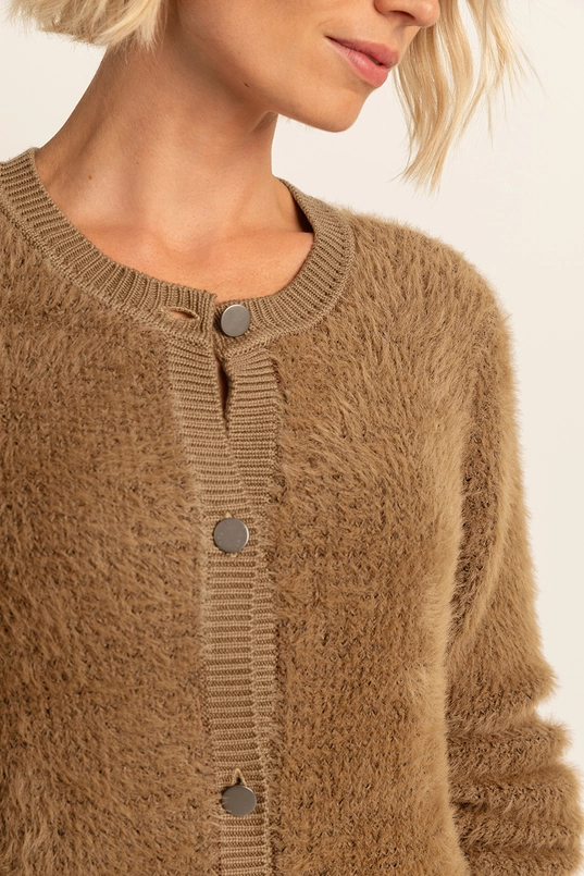 Zacht vest met knoopsluiting