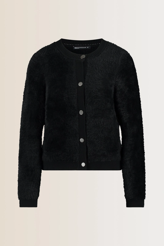 Zacht vest met knoopsluiting