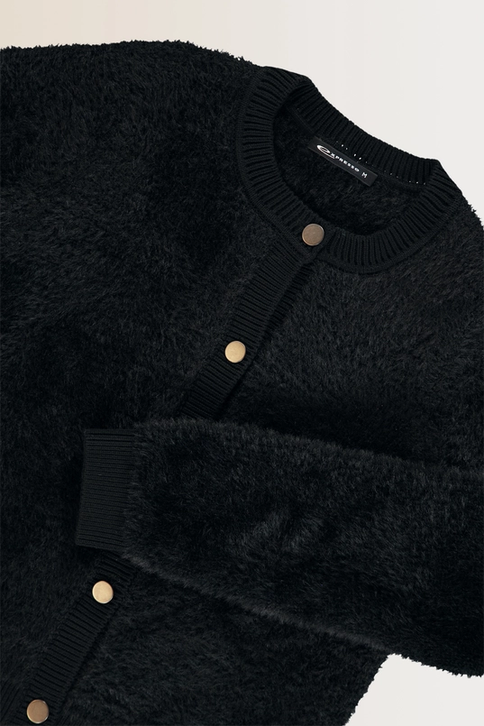 Zacht vest met knoopsluiting