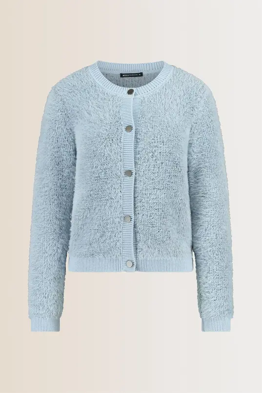 Zacht vest met knoopsluiting