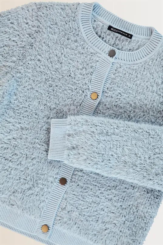 Zacht vest met knoopsluiting