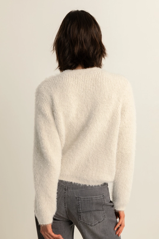 Zacht vest met knoopsluiting