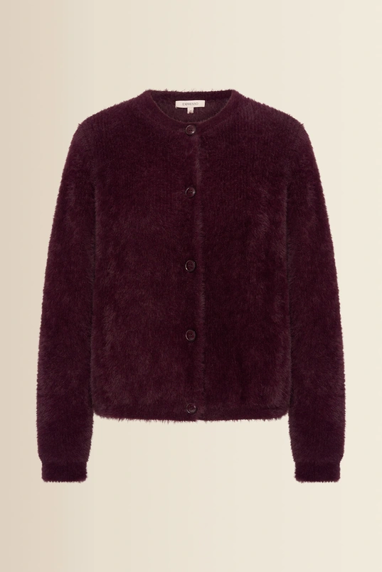 Zacht vest met knoopsluiting