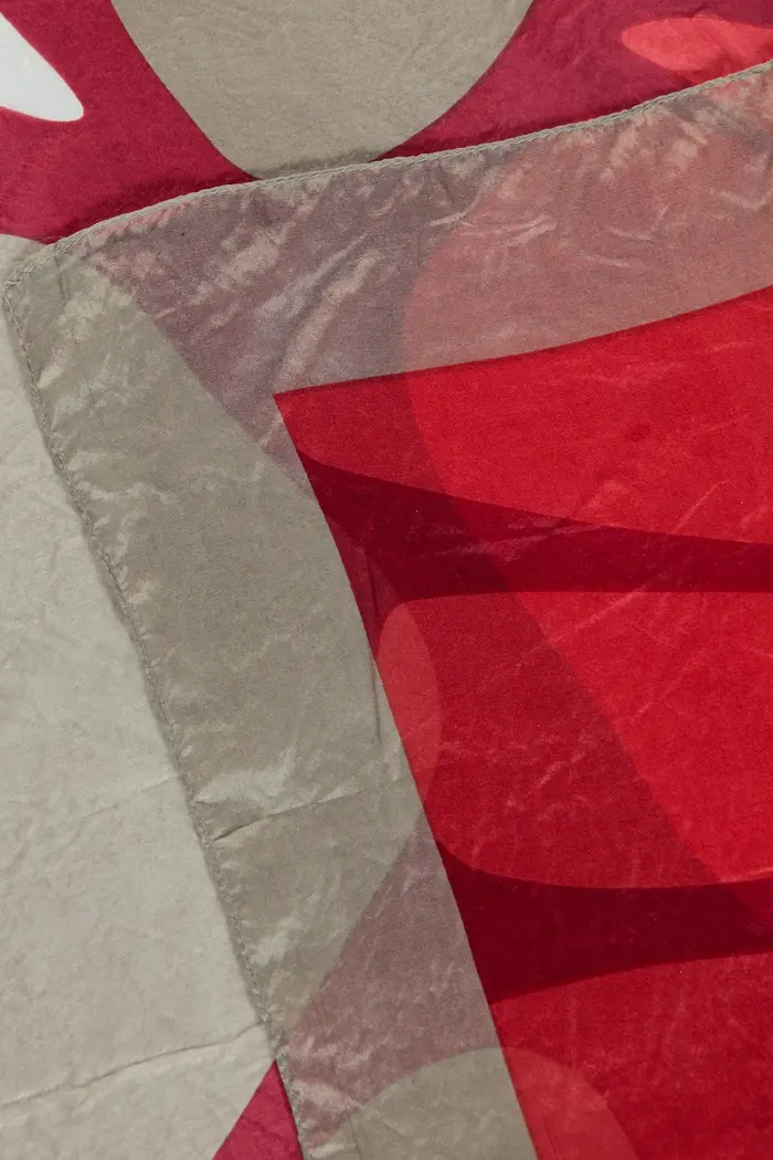 Zijden shawl met print